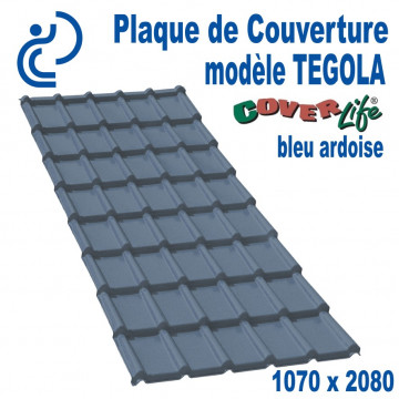 Plaque de Couverture TEGOLA Bleu Ardoise 1070x2080mm