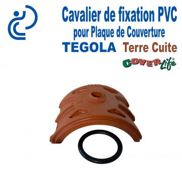 Cavalier de fixation PVC Terre Cuite pour plaque TEGOLA