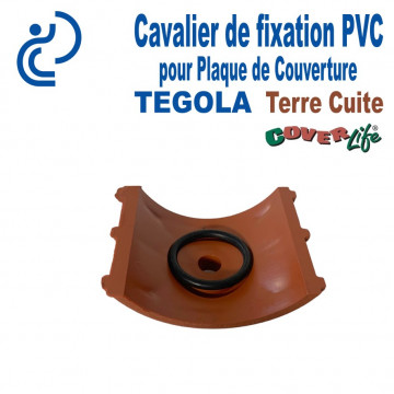Cavalier de fixation PVC Terre Cuite pour plaque TEGOLA