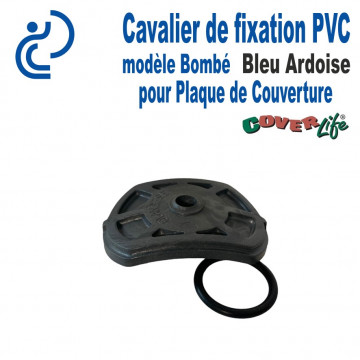 Cavalier de fixation Bombé PVC Bleu Ardoise