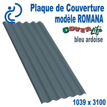 Plaque de Couverture ROMANA Bleu Ardoise 1039x3100mm