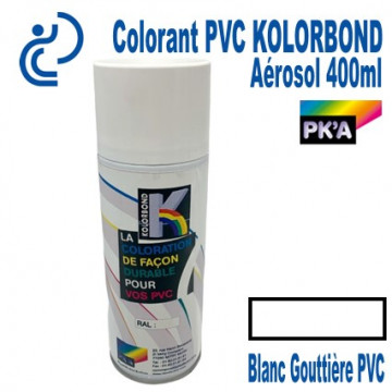 Coloration Blanc de Gouttière Spécial PVC KOLORBOND en Aérosol 400ml