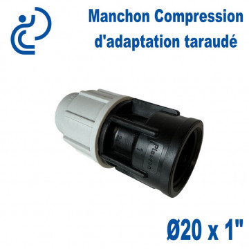 Manchon Compression d'adaptation Ø20 taraudé 1"