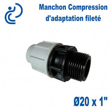 Manchon Compression d'adaptation Ø20 fileté 1"