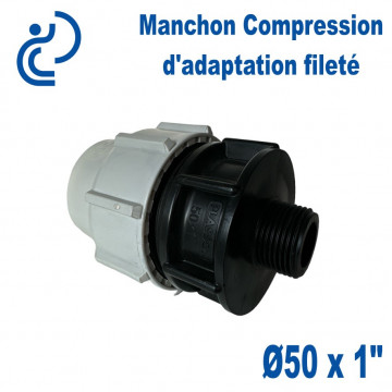 Manchon Compression d'adaptation Ø50 fileté 1"