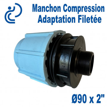 Manchon Compression d'adaptation D90 fileté 2"