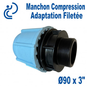 Manchon Compression d'adaptation Ø90 fileté 3"