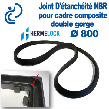 Joint NBR pour cadre composite double gorge Ø800