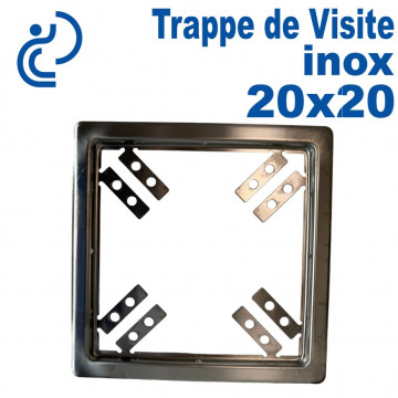 Trappe de Visite INOX extra plate 20x20cm Cadre encastré