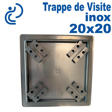 Trappe de Visite INOX extra plate 20x20cm Cadre encastré