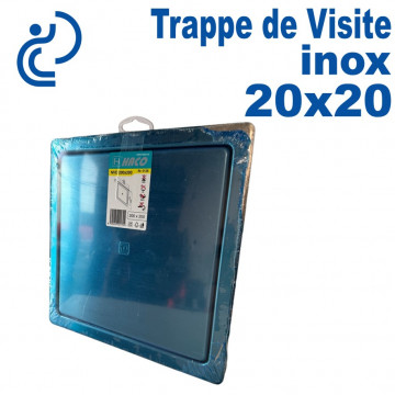 Trappe de Visite INOX extra plate 20x20cm Cadre encastré