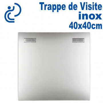 Trappe de Visite INOX prestige 40x40cm Cadre invisible à encastrer