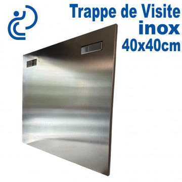 Trappe de Visite INOX prestige 40x40cm Cadre invisible à encastrer