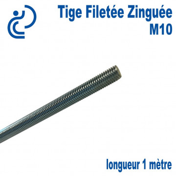 Tige Filetée Zinguée M10 Longueur 1 mètre