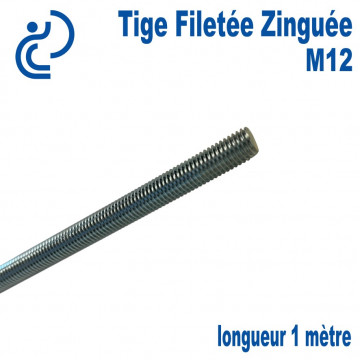 Tige Filetée Zinguée M12 Longueur 1 mètre