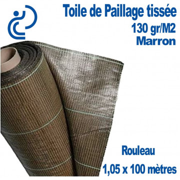 Toile de Paillage Tissée 130gr/M2 MARRON (rouleau de 1,05x100ml)