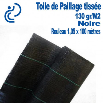 Toile de Paillage Tissée 130gr/M2 NOIRE (rouleau de 1,05x100ml)