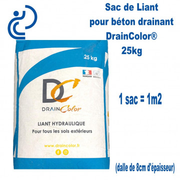 Sac de Liant pour Béton Drainant DRAINCOLOR 25kg