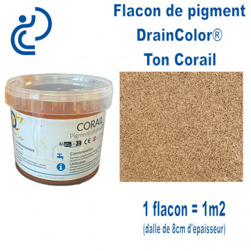 couleur CORAIL pour Béton Coloré Drainant DRAINCOLOR