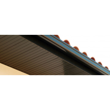 LAMBRIS PVC DE SOUS TOITURE Acajou 