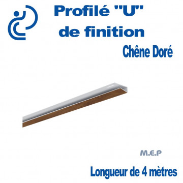 PROFILE DE FINITION U CHENE POUR LAMBRIS longueur de 4ml