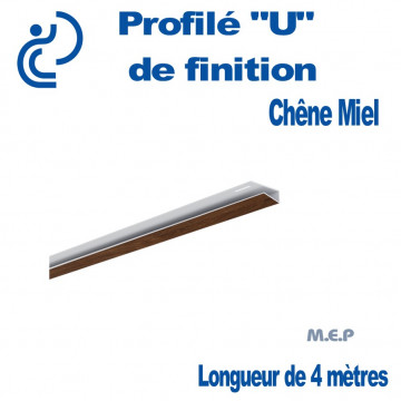 PROFILE DE FINITION U CHENE POUR LAMBRIS longueur de 4ml