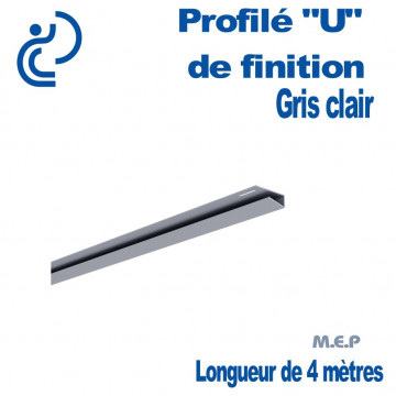 Profile de Finition "U" Gris Clair pour Lambris longueur de 4ml