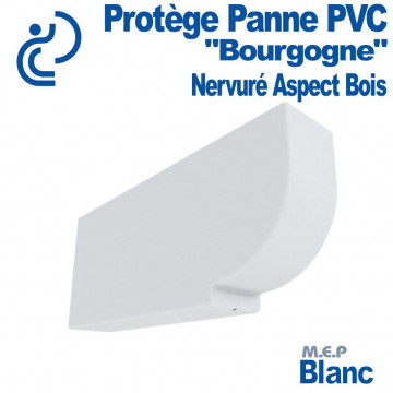 PROTEGE PANNE PVC BLANC nervuré bois ep 110 Lg 600 ht 250mm