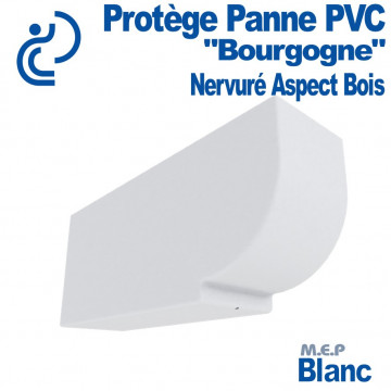 PROTEGE PANNE PVC BLANC nervuré bois ep 160 Lg 600 ht 250mm