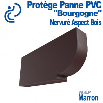 PROTEGE PANNE PVC Marron Nervuré bois ep 90 Lg 600 ht 250mm