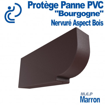PROTEGE PANNE PVC Marron Nervuré bois ep 110 Lg 600 ht 250mm