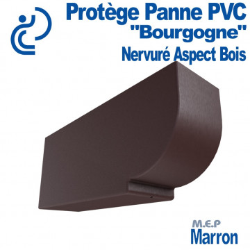 PROTEGE PANNE PVC Marron Nervuré bois ep 160 Lg 600 ht 250mm