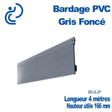 Lame Bardage Gris Foncé PVC cellulaire veiné longueur 4 mètres