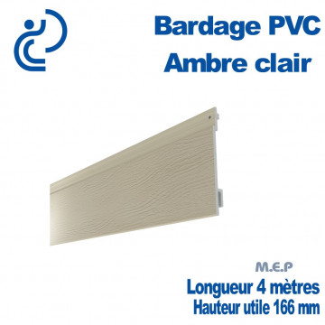 Lame Bardage Ambre Clair PVC cellulaire veiné longueur 4ml