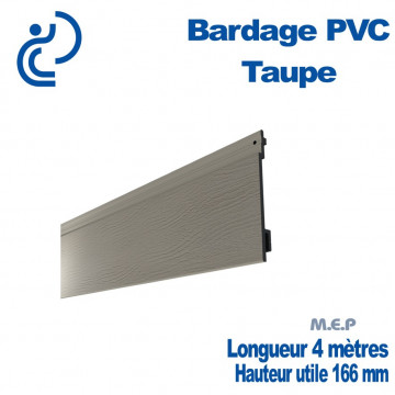 Lame Bardage Taupe PVC cellulaire veiné longueur 4 mètres