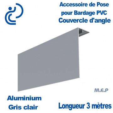 Couvercle d'angle Extérieur ton Coordonné Pour bardage Gris Clair 150x50 longueur 3ml