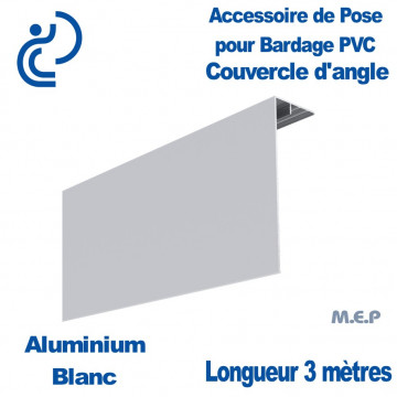 Couvercle d'angle Extérieur pour bardage Blanc 150x50 longueur 3ml