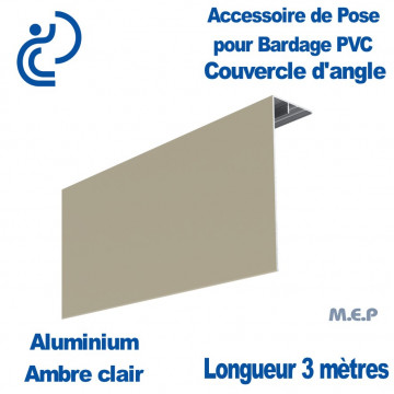 Couvercle d'angle Extérieur pour bardage Ambre clair 150x50 longueur 3ml