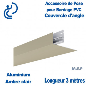 Couvercle d'angle Extérieur pour bardage Ambre clair 150x50 longueur 3ml