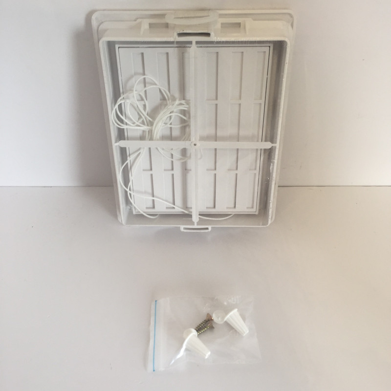 Grille de ventilation rectangulaire en Pvc blanc 50x9