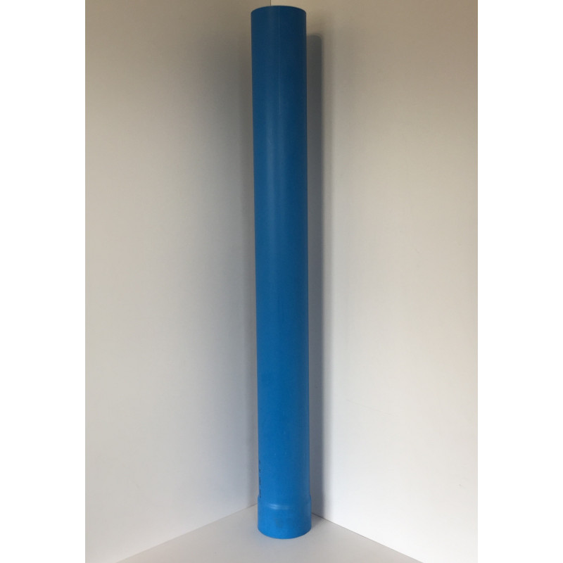 Tube allonge à emboîtement 820/860 mm en PVC bleu