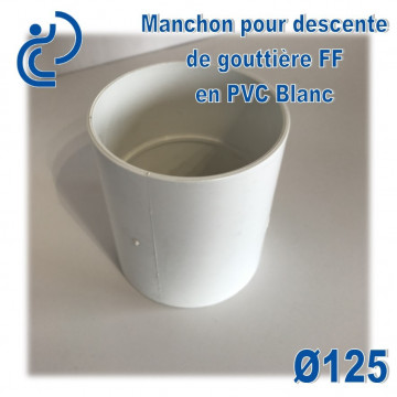 MANCHON GOUTTIERE PVC BLANC FF D125