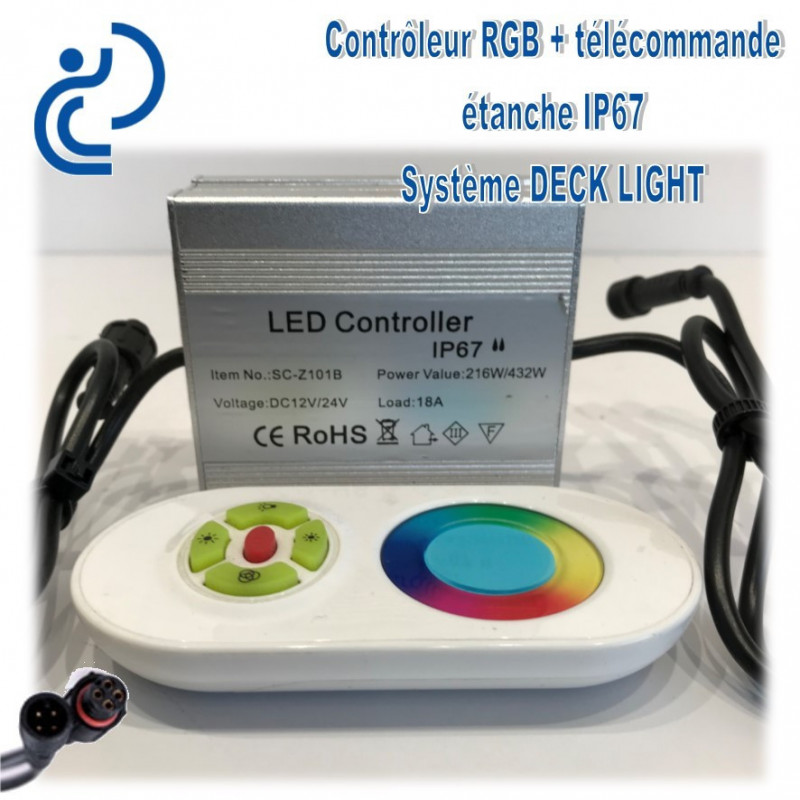 Contrôleur RGB + télécommande pour système DECK LIGH