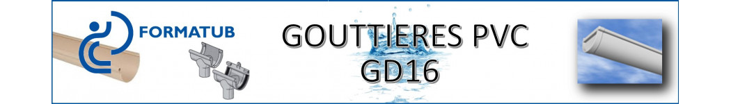 Gouttière PVC demi ronde GD16 Gris pastel