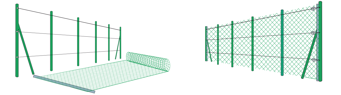 Grillage simple torsion HQ plastifié vert Lippi, rouleau de 25 m
