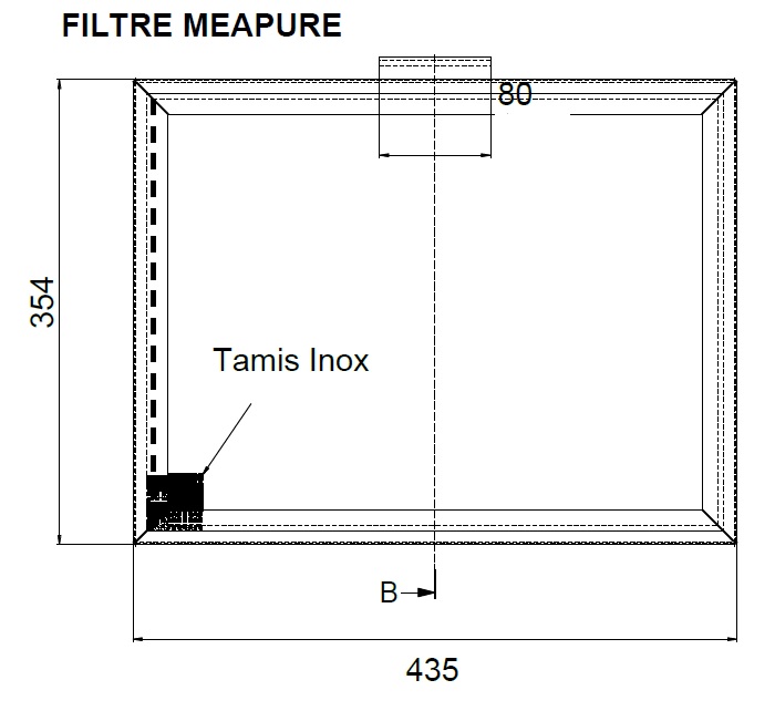 Filtre Tamis Inox Amovible MEAPURE Pour Cuve ou Regard Infiltration